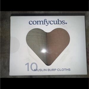 Comfy Cubs Muslin Burp Cloths Large 100% Cotton 10-Pack 20"X10", Multicolor